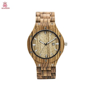 Venta Caliente Moda Naturaleza Madera Reloj De Pulsera Analógico Deporte Bambú Genuino Para Hombres Mujeres De (3)