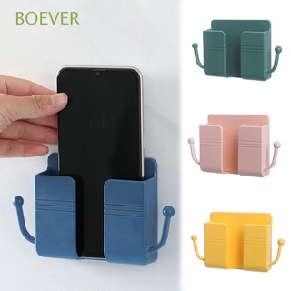 BOEVER 1PC Remote Control Holder Plug Charging Phone Plug Stand Storage Box Brackets Hanging Wall Mounted Organizer Multifunction Home Bedroom Mobile Phone Storage Case/Multicolor