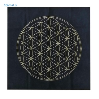 LIT Tarot Card Special Tablecloth Flower of Life Divination Altar Cloth Board Game Fortune Astrology Velvet Card Pad (1)