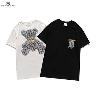Burberry camisetas de alta calidad de algodón impresión en caliente perforación artesanía Unisex t-shirt
