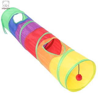 túnel de gato tubo de mascotas plegable juguete de juego interior al aire libre juguetes (1)