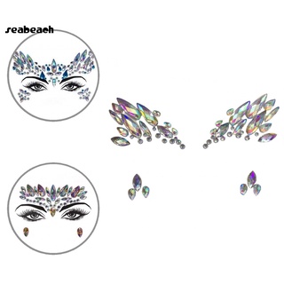 [zk] joyas de tatuaje ligeras joyas de pecho joyas de cristal falso decoración de la cara elegante para mujer
