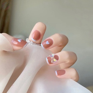 Flash 24 piezas extraíbles arco jalea uñas pieza adhesiva lindo manicura parche uñas postizas ahorrar tiempo parche de uñas