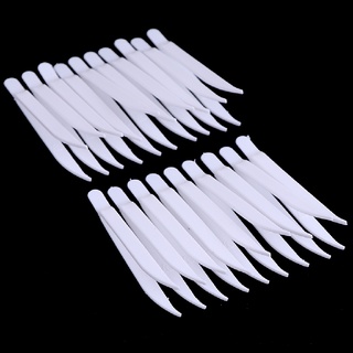 ecal 20pcs Disposable Tweezers Plastic Medical Small Beads Forceps for Jewelry Making CL (7)