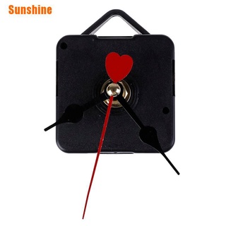 sunshine> manos de corazón rojo diy cuarzo reloj de pared mecanismo de movimiento piezas de reparación