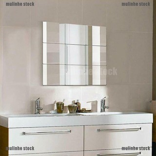 16 piezas diy espejo azulejo espejo de pared espejo película autoadhesiva pegatina lámina [mulinhe+stock] (2)