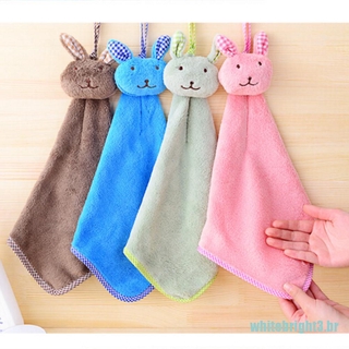 [baby] toalla de mano de felpa suave con diseño de conejo para cocina/toalla para baño