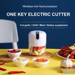250ml Mini USB inalámbrico eléctrico ajo Masher prensa picadora vegetal Chili carne molinillo de alimentos picadora herramientas de cocina Beaut