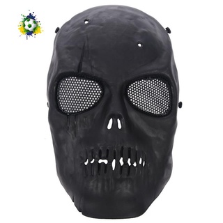 máscara de calavera/máscara protectora completa airsoft calavera negra