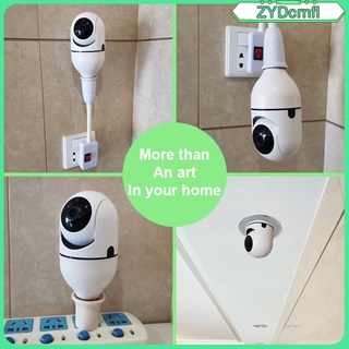1080p hd bombilla wifi cámara 360 grados panorámico vigilancia hogar cámara ip alarma infrarroja detección de movimiento mascota monitor soporte tarjeta tf