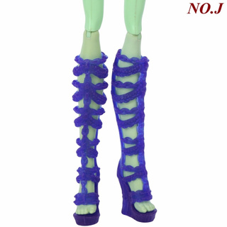 Zapatos De tacón Alto al azar 5 Pares De sandalias De Bota Para muñeca Monster High accesorios (8)
