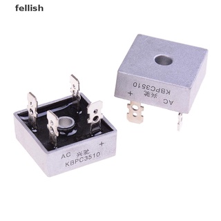 [Fellish] 2Pcs bridge rectifier kbpc3510 amp metal case - 1000 volt 35a diode 436CL