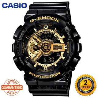 [disponible en inventario] reloj de cuarzo deportivo Casio G-Shock GA100 para hombre rojo GA-100B-4A Jam 110 relojes