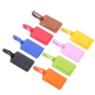 HYALACY Portable Luggage Tag Leather ID Address Tags Suitcase Label Bag Accessories Travel Supplies Personality Handbag Pendant Baggage Claim/Multicolor (4)