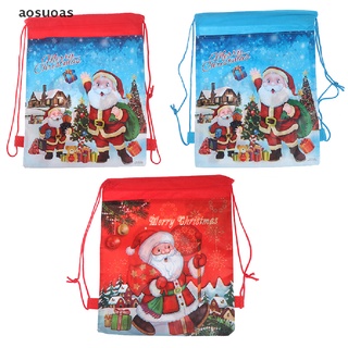 soas regalos de navidad bolsa de caramelo santa claus bolsa con cordón mochila regalos de navidad titular.