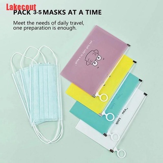 Lakecout 4pcs Mask Cover Bag Portable Facemask Holder Face Masks Storage Case Mask Boxes
