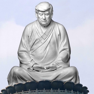 Adorno de resina de Trump Buddha Ever Donald President decoración Mini blanco E1R3 (4)