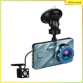 170 coche dvr doble cámara grabadora de vídeo dash cam visión nocturna g-sensor 1080p