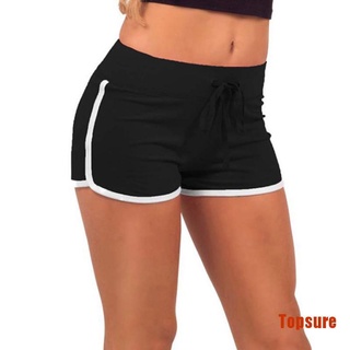 Topsure mujeres señoras pantalones gimnasio Yoga Mini pantalones cortos de rayas danza deporte Fitness Stretc (2)