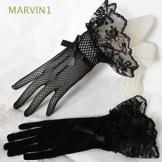 MARVIN1 Lace Fishnet Accessories Bridal Wedding Dress Prom Evening Wedding Gloves Fingered Gloves Fashion Lace Gloves for Party/Multicolor