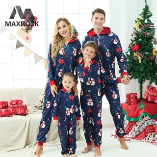 MAXROCK Family Matching Christmas Pajamas Mother Daughter Clothes Set 2021 Xmas Pyjamas Onesies Adult Kids Baby Family Look Jumpsuit Pjs