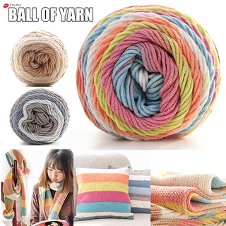 5 hilos de color arcoíris bola para tejer diy bufanda manta suéter textil hogar