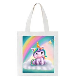 Rainbow pony-Bolso De Lona Impreso (35 X 38 Cm)