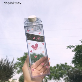 dopinkmay creative lindo plástico transparente leche cartón botella de agua moda fresa caja de leche cl (4)