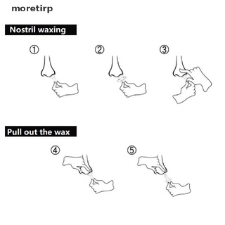 Moretirp 10Pcs Nose Ear Hair Removal Wax Kit for Men Women Nasal Waxing Stick Painless CL