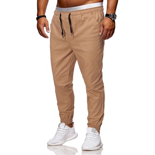 Hombre suelto Color sólido pantalones deportivos Casual Harem pantalones playboys (1)