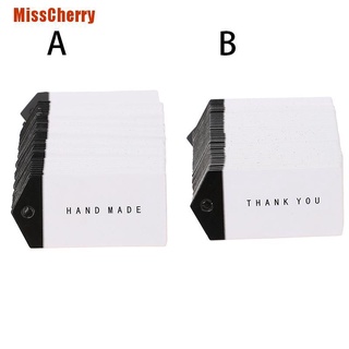[MissCherry] 100 piezas de etiquetas de papel Kraft hechas a mano de dos colores etiquetas de bricolaje suministros de decoración