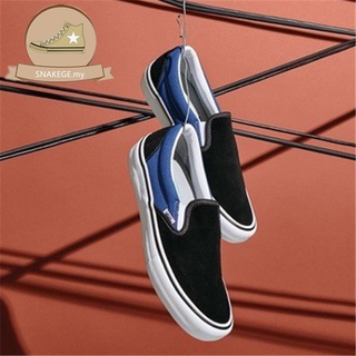 Vans clásico deslizamiento en las mujeres de los hombres zapatos de lona Casual zapatillas de deporte zapatos para correr negro azul Kasut