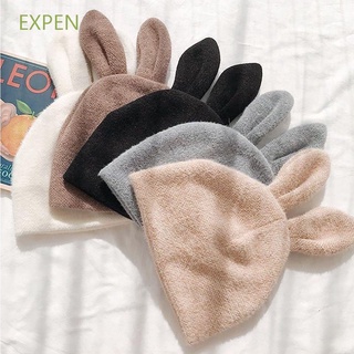 Expen gorro De lana tejido con orejas De conejo multicolor Para niños/invierno