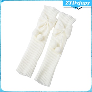 Japanese Style Women Girls Knitted Leg Warmers Cover Pile Up Stockings