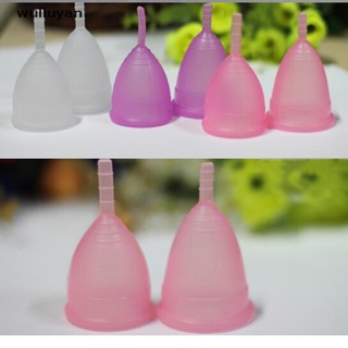 [wuliuyan] taza reutilizable de silicona médica suave periodo menstrual rosa/púrpura/transparente [wuliuyan]