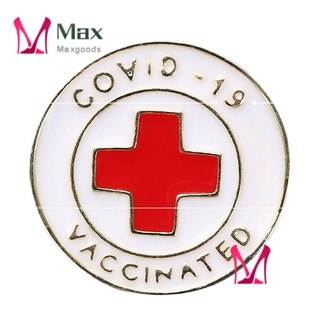 💋Max Metal vacunado botón pines Collar salud pública broches puño Jeans redondo insignias solapa esmalte aleación mochilas insignia conmemorativa