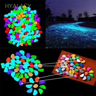 HYALACY Cute Pebbles Accessories Stones Glow In The Dark New Rock Pond Colorful Noctilucent Decoration Fish Tank Aquarium