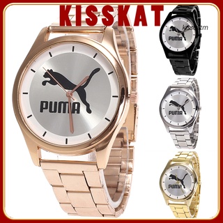 Kiss-Gfx reloj de pulsera de cuarzo con correa de aleación analógica con logotipo Puma para hombre y mujer (1)