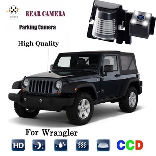 ［ready stock］Rear View Backup Cameras for JEEP Wrangler 2007-2018 Waterproof Reverse Reversing IR Night Vision Backing License Plate Cameras(Black, 1 Pack)