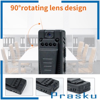 [Prasku] HD 1080P Mini cámara de cuerpo de bolsillo de vídeo espía grabadora DV oculta Cam negro