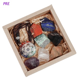 PRE 7Pcs/Set Rock Gemstones Collection Box Quartz Crystal Natural Mineral Specimen