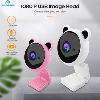 funplay Panda 1080P Free Drive With Microphone HD Online Course Teaching USB Network Computer Camera Live Video Conference 1080P Webcam USB 2.0 Full HD Web Camera with Mic Auto Focus for Computer PC Laptop For Video Conferencing Live Broadcast funplay (1)