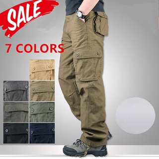 Más el tamaño de los hombres Casual pantalones Multi-bolsillo de carga pantalones tácticos de los pantalones de s.a. Askar s.a.