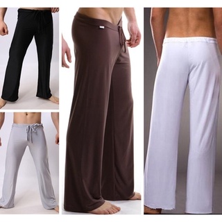 casual pantalones suaves de los hombres de sueño fondos ropa de hogar pantalones de yoga pijama deportes suelto salón ropa