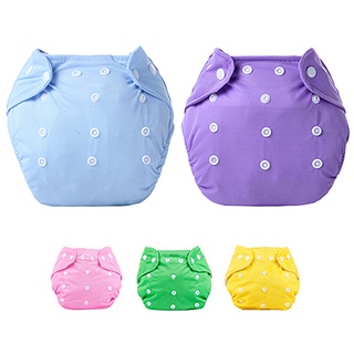 pujaoc 1Pc Reusable Baby Three-Tier Nappy Cloth Adjustable Washable Diapers Soft Cover