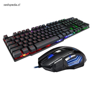 sed USB Wired Gaming Keyboard and Mouse Set 104 Keys Backlight Silent Keyboard for Computer PC Laptop