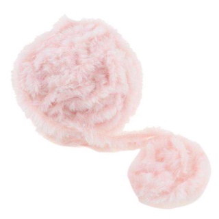 2 x hilo de piel sintética esponjosa para bricolaje crocheting mano tejer hilo artesanal nuevo rosa