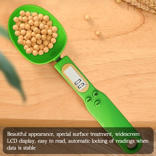[FF86] Cuchara de medición para el hogar báscula electrónica LCD Digital cocina alimentos harina balanza, verde (1)