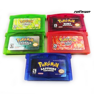 Cartucho De Tarjeta De Juego Sapphire/Emerald/Fire Red/Verde De Hoja/Ruby Pokemon Para GBA