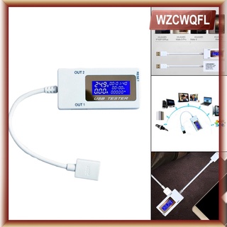 [wzcwqfl] Detector de capacidad de voltaje de corriente USB 4V-30V 0-3A muestra doble fila (6)